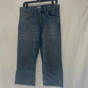 cropped ck demin pants